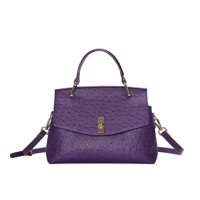 2024 Popular Purple Camel Pattern Handheld Shoulder Bag with European and American Style Women's Bag New Product Bag for Women