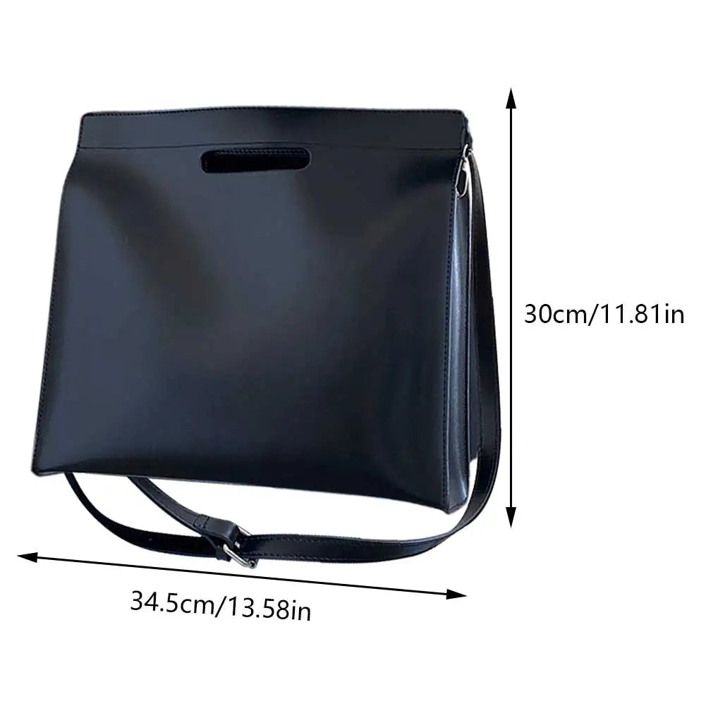 Women Commute Messenger Bag Large Capacity Business Tote Bag PU Leather Minimalist Document Bag Ladies Work Bag