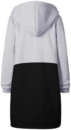 GOFULY Womens Plus Size Fleece Full Zip Knee Length Tunic Sweatshirt