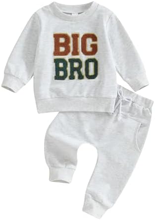Big Brother Little Brother Matching Outfit Toddler Baby Boys Long Sleeve Sweater
