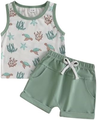Meiweileya Baby Boy Summer Outfit Set