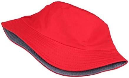 Red Unisex Fashion Bucket Hat Summer Fisherman Cap