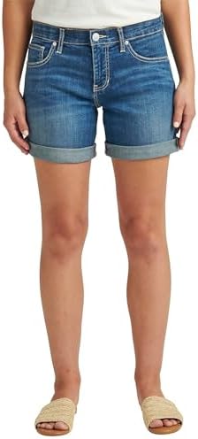 JAG Petite Alex Mid-Rise Jean Short for Women