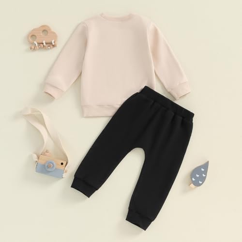 Pudcocos Excavator Construction Toddler Set Stretchy Pullover and collusion Joggers