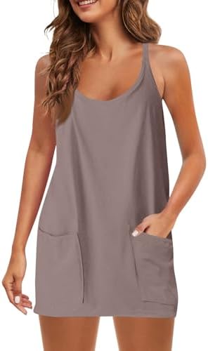 Cushion athletic spandex dress with shorts -