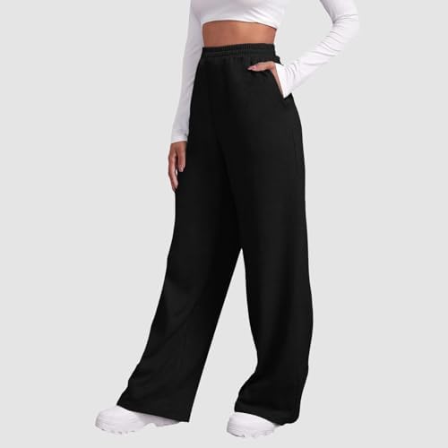 FAYUYIYO Womens Comfortable Plus Size Wide Leg Sweatpants