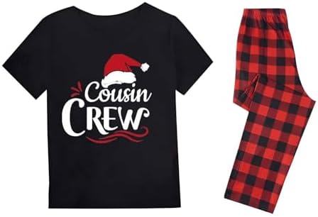 Family Christmas Pajamas 2024 Short Sleeve T-Shirts Pants for Family