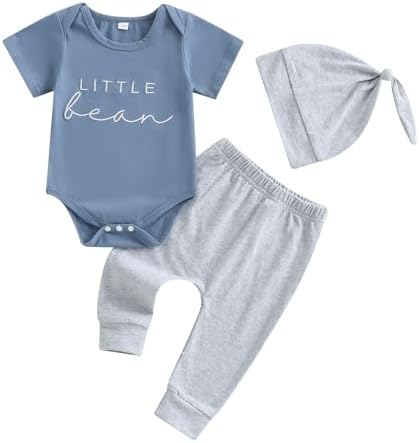 Newborn Boys Little Bean Outfit Set for Summer