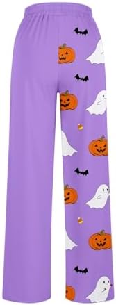 Festive Halloween Wide Leg Joggers for Women