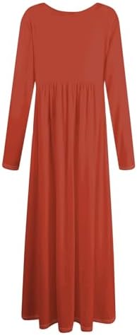 Womens Spring Maxi Dress with Pockets