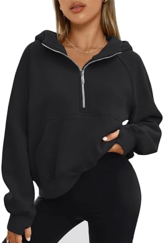 Chunersha Half Zip sweatshirts Womens Fleece Hoodie