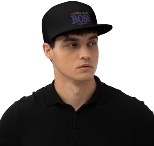 Jesus Is My Boss Flat Bill Hat