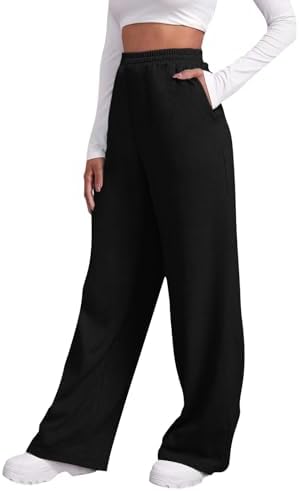 FAYUYIYO Womens Comfortable Plus Size Wide Leg Sweatpants