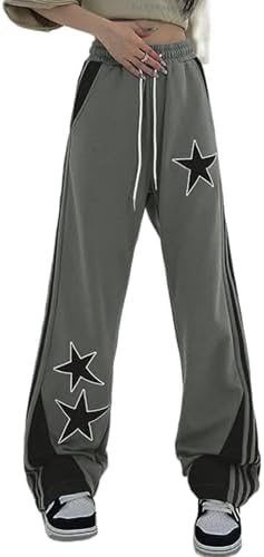 ZUNQKG Y2K Star Patchwork sweatpants for women