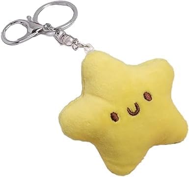 Perfect for Car Bags Keys - Adorable Plush Star Keychain