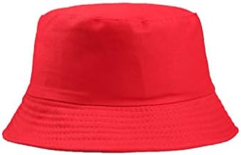 Red Unisex Fashion Bucket Hat Summer Fisherman Cap