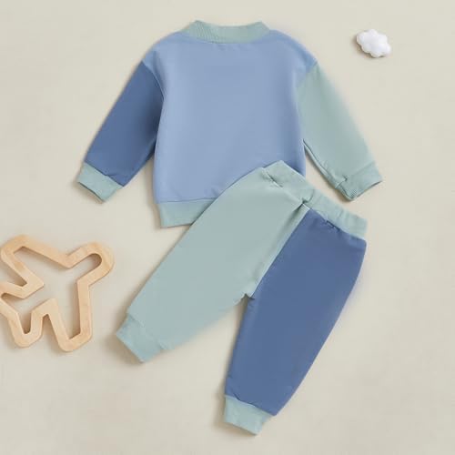 Saliuentm Baby Boys Girls Contrast Color Sweater Set
