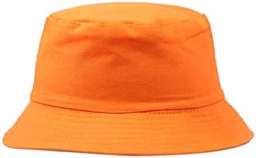 Unisex Orange Bucket Hat Fisherman Style