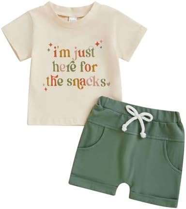 Soft Stretchy Toddler Boys Summer Outfit Set