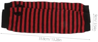 FOMIYES Stripe Fingerless Gloves for Women Tech Warm