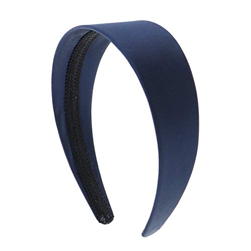 Navy Satin 2-Inch Hard Headband
