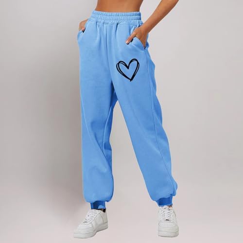 Itsame Womens Cute Heart Graphic Joggers