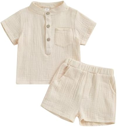 Little gentleman button-up short set