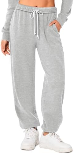 HeSaYep Womens High Waist Drawstring Sweatpants