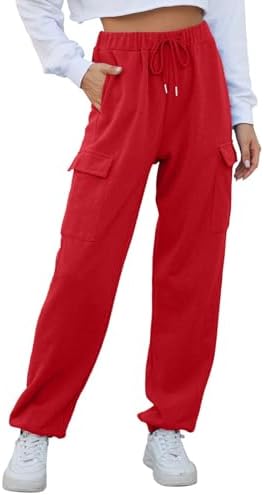 EOPUING Cargo Sweatpants for Women High Waisted