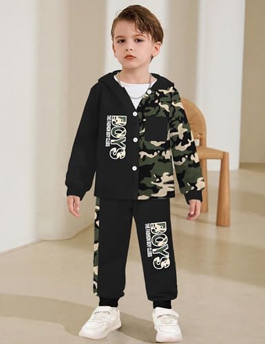 Qaoerde Toddler Plaid Hoodie for Boys FallWinter