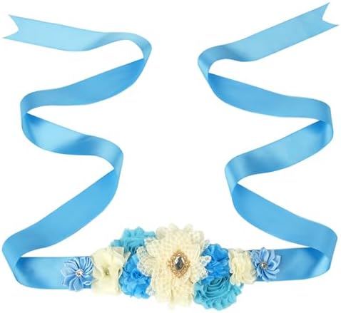 Handmade Sash Belt for Maternity Elegant Design with Flowers