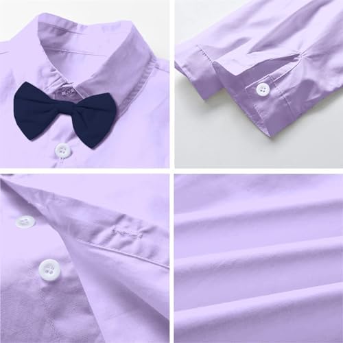 Sangtree Boys Long Sleeved Two-Piece Set With Suspenders