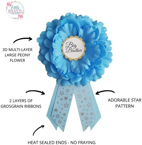Sash Dads Pin - Maternity Belt USA Made Blue Baby Boy Shower