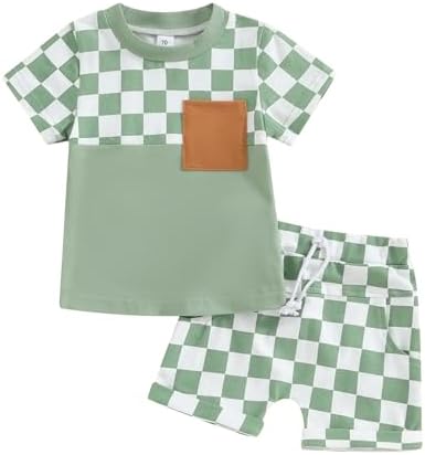 Yoawdats Baby Boy Summer Outfit 2Pcs Set