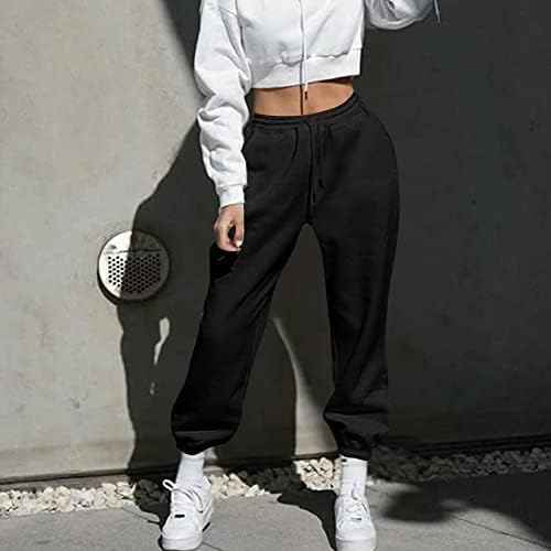 Baggy High-Wisted Womens Joggers With Pockets Y2K Cotton Athletic Sweatpants