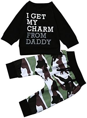 EnJoCho Newborn Boy Camouflage Romper Set 6M 1