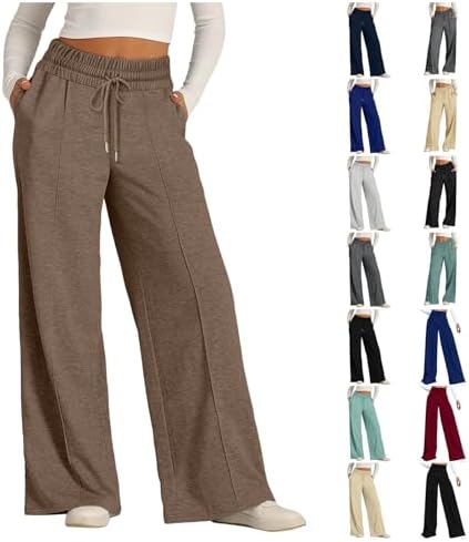 Premium Extra Wide Leg Sweatpants Elastic Drawstring Low Waist