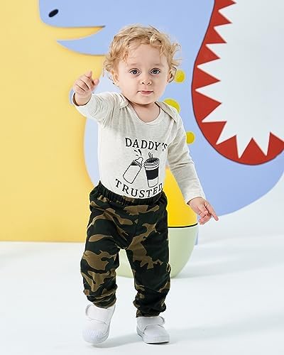 Saeaby - infant boys fall winter outfit set - long sleeve romper pants