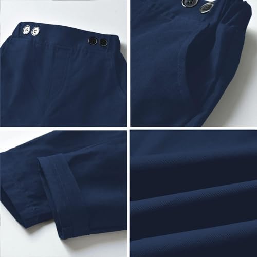 Sangtree Boys Long Sleeved Two-Piece Set With Suspenders