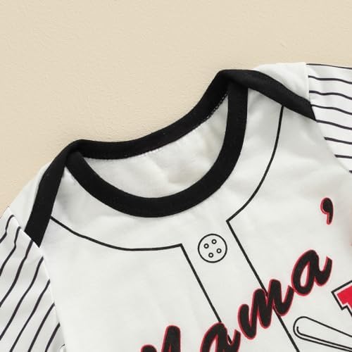 Baby Boy Baseball Outfit - Lightweight Romper Shorts Set for Summer
