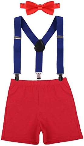 Cake Smash Outfit for Boys 1st-2nd Birthday RedDark Blue