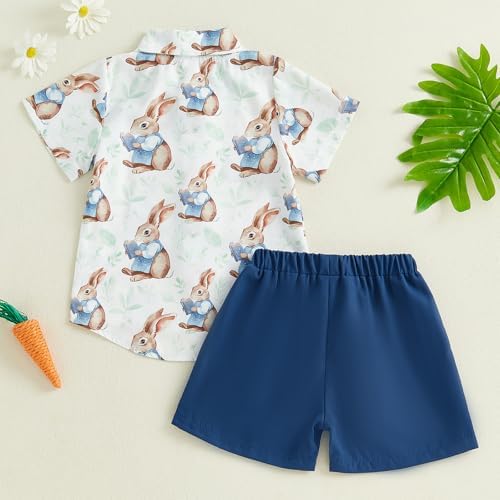 Summer Girly Look for Boys -Button-up Shorts Set