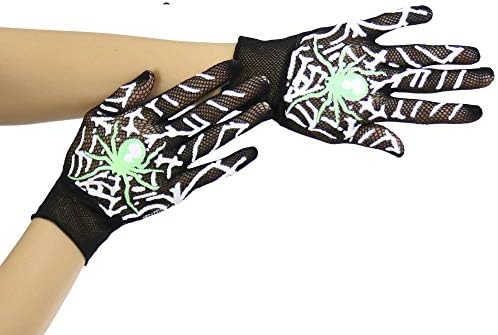 ToBeInStyle Halloween Skeleton Fishnet Gloves Spooky Comfortable