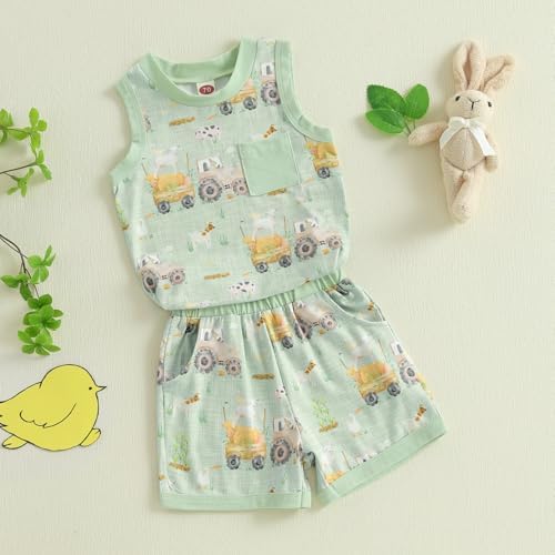 Meiweileya Infant Toddler Farm Tractor Outfit