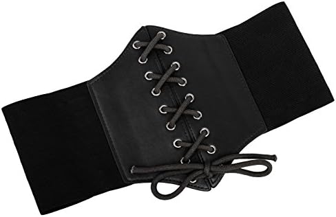 GRACE KARIN Adjustable Leather Waist Belt with Lace-up Closure for Women