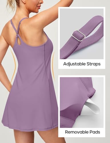 Heathyoga Womens Tennis Dress with Built-In Bra and Shorts