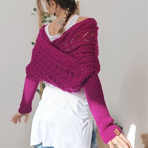 VYOCAO Womens Knitted Cable Shawl