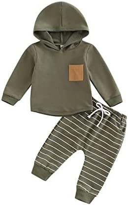 Karesoull toddler boys patchwork sweatshirt Pants Set