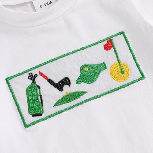 Golf Shorts Set Boys Girls Summer Embroidery - Licupiee