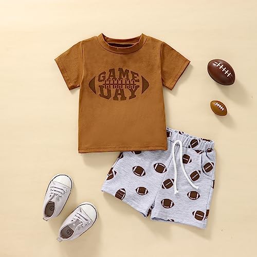 Xiaodriceee Toddler Boys Football Game Outfit Set